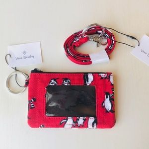NWT Vera Bradley Zip ID Case & Lanyard Combo